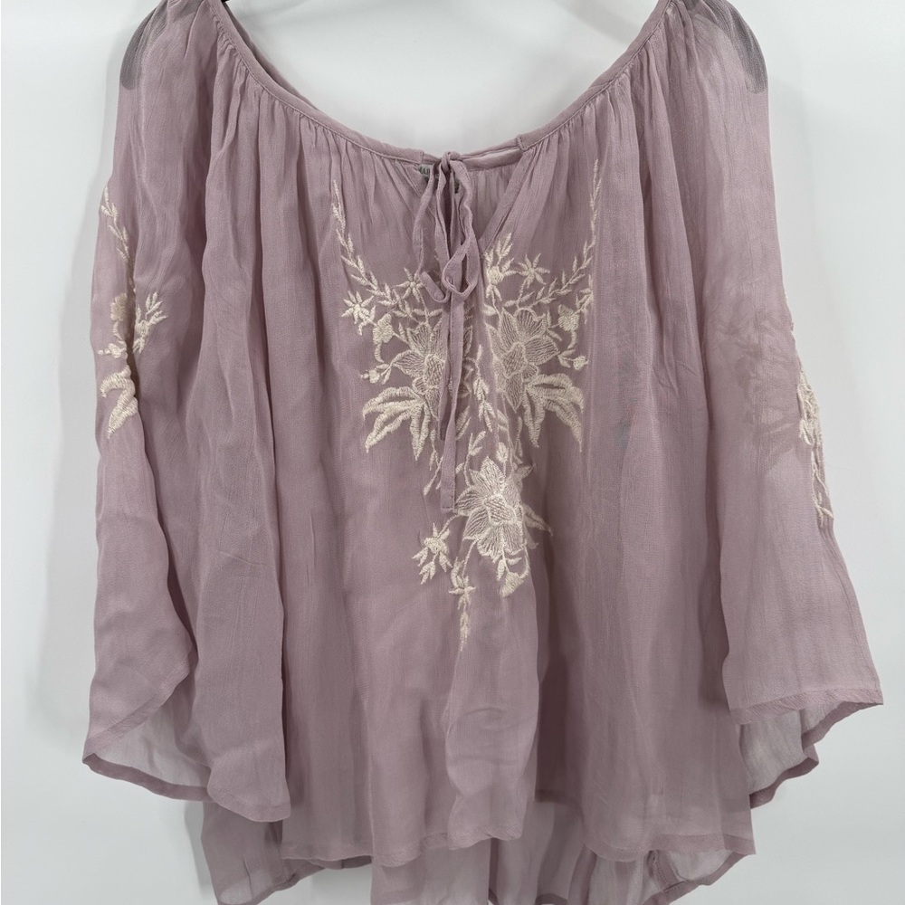 World market S/M sheer blouse, boho